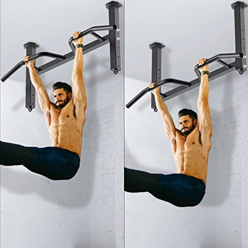 Kipika Heavy Duty Ceiling Mounted Pull Up Bar, Highly Adjustable, Multifunctional Chin Up Bar, Body Workout Home Gym System, Punching Bag Hanger, Resistance Bands Training - Image 4