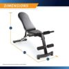 Marcy Multi-Purpose Adjustable Workout Utility Weight Bench for Full Body Upright, Incline, Decline, and Flat Exercise SB-228 , 42.00 x 26.00 x 48.00 inches, Black - Image 2
