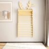 BanaSuper Wooden Swedish Ladder Wall Deer Stall Bars Set for Whole Family Triangle Climber for Kids Gymnastic Wall Gym Climbing Play Structure Indoor Jungle Gym Playground - Image 8