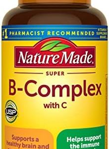 Nature Made Super B Complex with Vitamin C and Folic Acid, Dietary Supplement for Immune Support, 60 Tablets, 60 Day Supply