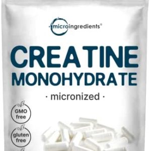 Creatine Monohydrate 3000mg Capsules, 500 Count | Pure Creatine Pills - Micronized + Unflavored Powder Source, Easy Absorption | Pre Workout & Muscle Health Support | Keto, Non-GMO