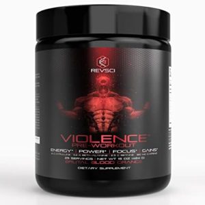 Violence Pre Workout Powder for Men - Precision Dosed Preworkout for Men & Women - Pump Pre Workout Men Keto Energy Drink Powder - 180mg Natural Caffeine, L Citrulline Malate, Beta Alanine Powder