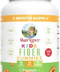 MaryRuth's Fiber Gummies for Kids | 2 Month Supply | Sugar Free | Prebiotic Fiber Supplement | Kids Fiber Gummies Ages 2+ | Gut Health & Digestion Support | 3g Soluble Fiber per Gummy | 60 Count