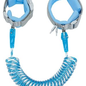 Kids Leash for Toddler, Dr.meter Reflective Anti Lost Wrist Link with Key & Lock, 8.2ft Safety Wristband Child Walking Harness for Supermarket Mall Airport Amusement Park Zoo Travel, Blue