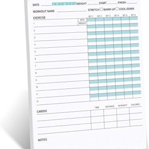 Fitness Journal Workout Planner Notepad For Women & Men Weight Loss,Daily Gym,Exercise Goals,Bodybuilding Progress,Wellness Tracker,6.7 X 9.4 inches, 60 sheets