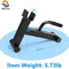 BRTGYM Deadlift Jack Barbell Stand,Carbon Steel Made,Easily Load and Unload 600lb Barbell Plates for Deadlift Exercise, Weight Training, Home Gym (Black Powder Coated) - Image 2