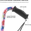 Quad Cane YOKABOZE Adjustable Walking Cane with 4-Pronged Base for Extra Stability Silicone Handle and Replaceable Lightweight Aluminum Walking Stick for Men or Women - Image 4