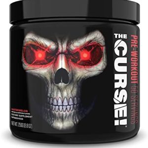 JNX SPORTS The Curse! Pre Workout Supplement - Energy & Focus, Enhanced Blood Flow - Vegan Nitric Oxide Booster with Creatine & Caffeine | Watermelon | 50 SRV