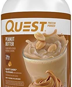 Quest Nutrition Peanut Butter Protein Powder, High Protein, Low Carb, Gluten Free, Soy Free, 48 Ounce (Pack of 1)