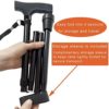 YAMTHR Walking Cane with Smooth Wood Derby Handle, Adjustable Walking Cane for Women, Folding Cane for Men, Foldable Cane, Canes for Seniors, Adjustable Cane, Supports up to 250 Pounds - Image 5