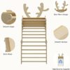 BanaSuper Wooden Swedish Ladder Wall Deer Stall Bars Set for Whole Family Triangle Climber for Kids Gymnastic Wall Gym Climbing Play Structure Indoor Jungle Gym Playground - Image 5
