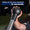 Barbell Bomb by ABMAT - Turn any surface into a Barbell Landmine exercise - Presses, Rows, Rotation, Split Squats, Lumberjacks and more. Black, One-piece molded foam - Image 3