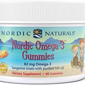 Nordic Naturals Nordic Omega-3 Gummies, Tangerine - 60 Gummies - 82 mg Total Omega-3s with EPA & DHA - Non-GMO - 30 Servings