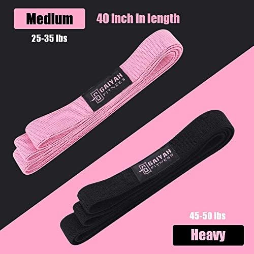 GAIYAH FITNESS Long Bands for Working Out - Long Resistance Band Body Bands for Working Out Long Loop Resistance Bands Set Fabric Booty Bands for Women Hip Squat Booty for Full Body Workout Set of 4 - Image 2
