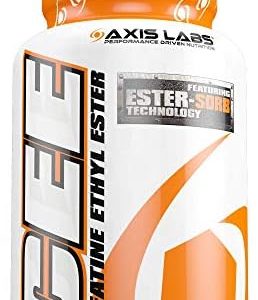 Axis Labs Creatine Ethyl Ester - 120 Capsules - Promotes Muscle Growth - Increases Strength - Influences Muscle Endurance - Reduces Creatine Bloating - No Loading Phase