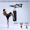 ONETWOFIT Wall Mounted Pull Up Bar with More Stable 6-Hole Design for Indoor and Outdoor Use, Maximum Weight 440 Lbs OT103 - Image 7