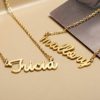 Awegift Personalized Name Necklace 18K Gold Plated New Mom Bridesmaid Gift Jewelry for Women - Image 4