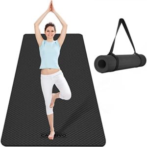 CAMBIVO Extra Wide Yoga Mat for Women and Men (72"x 32"x 1/4"), Eco-Friendly SGS Certified, Large TPE Exercise Fitness Mat for Yoga, Pilates, Workout