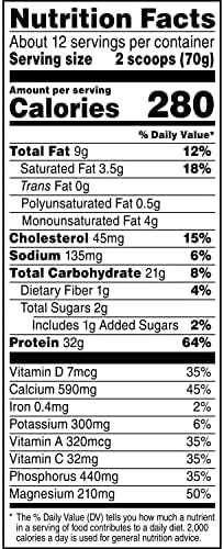 Muscle Milk Genuine Protein Powder, Vanilla Crème, 1.93 Pounds, 12 Servings, 32g Protein, 2g Sugar, Calcium, Vitamins A, C & D, NSF Certified for Sport, Energizing Snack, Packaging May Vary - Image 5