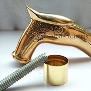 Aaban Nautical Eagle Head Cast Brass Outside Handle Solid Vintage Cane Walking Stick Handle A
