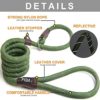 Fida Durable Slip Lead , 6 FT x 1/2" Heavy Duty Loop Leash, Comfortable Strong Rope Leash for Large, Medium Dogs, No Pull Pet Training Leash with Highly Reflective, Green - Image 2