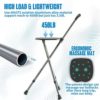 BigAlex Walking Cane with Seat Lightweight Cane Seat for Seniors Adjustable Folding Cane Chair for Women with 3 No-Slip Legs and Comfortable Handle - Image 2