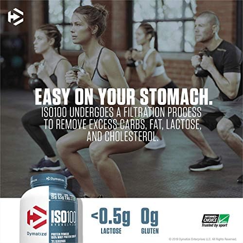 Dymatize ISO100 Hydrolyzed Protein Powder, 100% Whey Isolate Protein, 25g of Protein, 5.5g BCAAs, Gluten Free, Fast Absorbing, Easy Digesting, Cocoa Pebbles, 20 Servings - Image 6