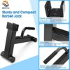 BRTGYM Deadlift Jack Barbell Stand,Carbon Steel Made,Easily Load and Unload 600lb Barbell Plates for Deadlift Exercise, Weight Training, Home Gym (Black Powder Coated) - Image 3