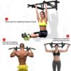 ONETWOFIT Wall Mounted Pull Up Bar with More Stable 6-Hole Design for Indoor and Outdoor Use, Maximum Weight 440 Lbs OT103 - Image 4