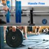 BRTGYM Deadlift Jack Barbell Stand,Carbon Steel Made,Easily Load and Unload 600lb Barbell Plates for Deadlift Exercise, Weight Training, Home Gym (Black Powder Coated) - Image 5