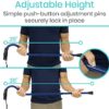 Vive Walking Cane - Heavy Duty Adjustable Cane 29"-38”, Supports Up to 600lb - Ergonomic Offset Hand Grip - Bariatric Cane Walking Stick for Men, Women, Senior, Adult - 3/4 Inch Rubber, Mobility Aid - Image 3