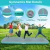 Gymnastics Mat Air Tumbling Mat 13ft/16ft/20ft Tumble Track, Inflatable Training Mat 4/8 inch Thickness Gymnastics Air Floor with Electric Air Pump for Home Use/Tumbing Meditation/Cheerleading/Water Use - Image 3