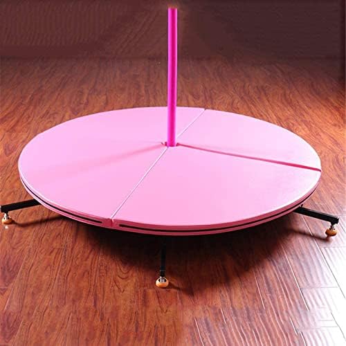 Pole Dance Mat Safety Foldable Yoga Exercise Gymnastics Training Safety Dancing Cushion Portable Circular Steel Pipe Crash Mat(Size:120x3cm,Color:Pink) - Image 3
