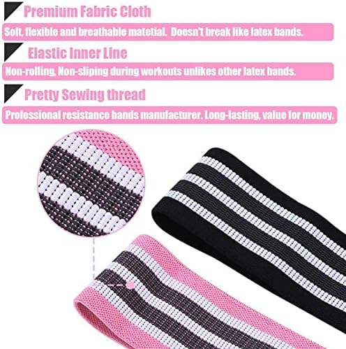 GAIYAH FITNESS Long Bands for Working Out - Long Resistance Band Body Bands for Working Out Long Loop Resistance Bands Set Fabric Booty Bands for Women Hip Squat Booty for Full Body Workout Set of 4 - Image 4