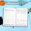 EPEWIZD Fitness Journal Hardcover 6- Month Workout Planner Undated Workout Log Book Home Gym Accessories for Women and Man (Black) - Image 4