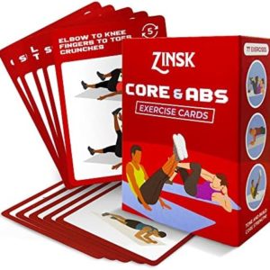 Abs and Core Exercise Cards – 75+ Workout Cards to Help Build Core Strength, Stability, Power – Fitness Deck Exercise Cards for Women and Men – Quick Ab Workout Routines for Gym, Outdoor, Work from Home Fitness Workout