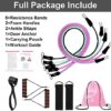 Resistance Bands with Handles for Women and Men,5 Levels Exercise Bands Up to 150 lbs,Workout Bands,Door Anchor, Ankle Straps for Training,Physical Therapy, Yoga, Pilates - Image 8