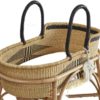 Baby bassinet with cane stand Bolga Woven baby bed, Newborn baby gift, modern baby bed, Baby bedding with cane stand (Basket with cane stand) - Image 5