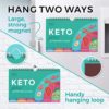 Willa Flare Keto Cheat Sheet Magnets - Easy Reference for 192 Keto Snacks and Foods! Correct Ketogenic Measurements for Your Keto Cookbook - Easy Keto Diet Fridge Guide Plus Extra List of 500 Foods - Image 6