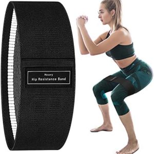 Portzon Resistance Loop Exercise Bands for Home Fitness Stretching Strength Training , Black
