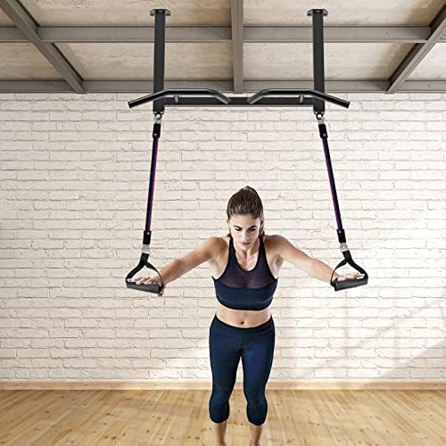 Kipika Heavy Duty Ceiling Mounted Pull Up Bar, Highly Adjustable, Multifunctional Chin Up Bar, Body Workout Home Gym System, Punching Bag Hanger, Resistance Bands Training - Image 6