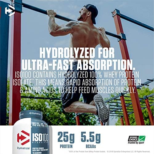 Dymatize ISO100 Hydrolyzed Protein Powder, 100% Whey Isolate Protein, 25g of Protein, 5.5g BCAAs, Gluten Free, Fast Absorbing, Easy Digesting, Cocoa Pebbles, 20 Servings - Image 5