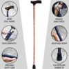 DMI Walking Cane, Walking Stick, Foldable Canes for Men, Walking Cane for Women, FSA HSA Eligible Walking Sticks for Seniors, Foldable Mobility and Daily Living Aids, Adjusts from 33-37, Floral - Image 7