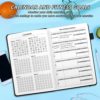 EPEWIZD Fitness Journal Hardcover 6- Month Workout Planner Undated Workout Log Book Home Gym Accessories for Women and Man (Black) - Image 3