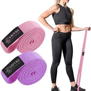 GAIYAH FITNESS Long Resistance Bands for Women - Body Bands for Working Out Long Workout Bands Resistance for Women Long Bands for Working Out for Body Stretching,Powerlifting,Full Body Workout Set