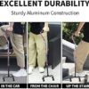 Quad Cane YOKABOZE Adjustable Walking Cane with 4-Pronged Base for Extra Stability Silicone Handle and Replaceable Lightweight Aluminum Walking Stick for Men or Women - Image 7