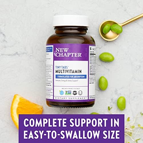New Chapter Tiny Tabs Multivitamin with Energy Stress and Immune Support + Vitamin D3 + B Vitamins, 192 Count - Image 7