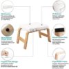 AHXF Headstand Stool Double Protective Yoga Inversion Chair Stand Yoga Chair Support Foldable Balance Training for Workout Fitness and Gym-Stress Relieve and Body Building Black (Color : White) - Image 7