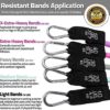 Resistance Bands with Handles for Women and Men,5 Levels Exercise Bands Up to 150 lbs,Workout Bands,Door Anchor, Ankle Straps for Training,Physical Therapy, Yoga, Pilates - Image 2