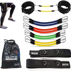 Elite Supplies 11 Pieces Speed Agility Strength Leg Resistance Bands - for All Sports & Exercise Fitness Fast Sprinting, Explosive, Agile, Strength, Endurance